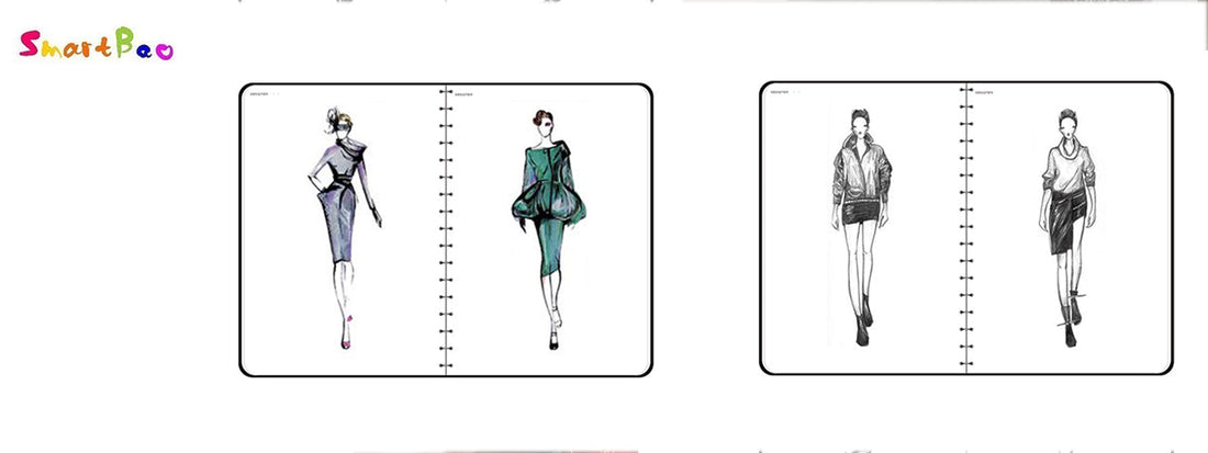 Why are fashion designer sketchbooks with pre-drawn body templates suitable for Fashion Design Students, Professional Fashion Illustrators, and Aspiring Designers & Hobbyists?