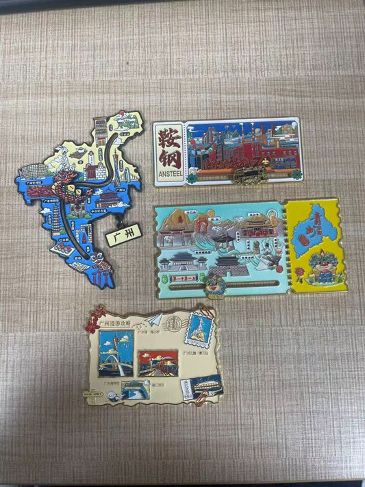 Imanes personalizados de metal - muestras de imanes de nevera de recuerdo de China