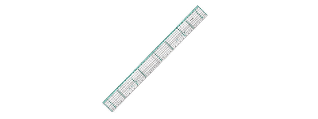 Why do fashion designers require a 60cm acrylic patchwork ruler with a steel edge and anti-slip feature?