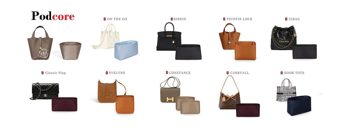 What are the uses and features of a "handbags protective cosmetic pouch insert"?