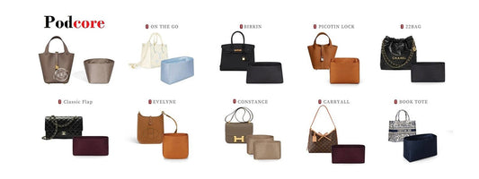 What are the uses and features of a "handbags protective cosmetic pouch insert"?