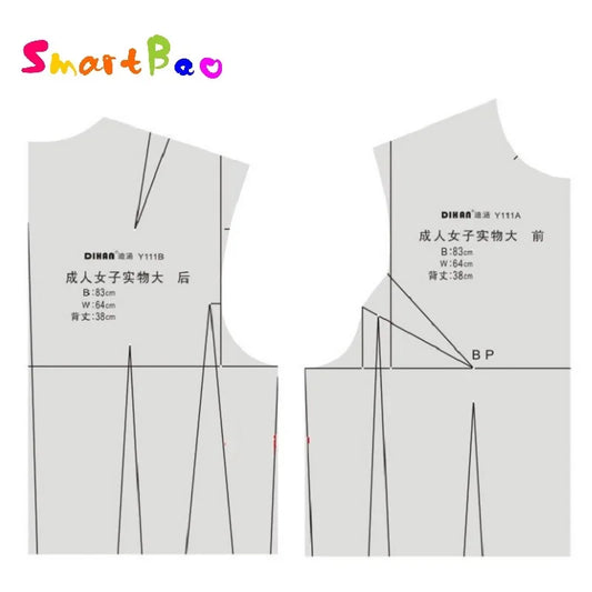 Regla de diseño de moda femenina Clocore 1:1, plantilla de dibujo para diseño de ropa con ayuda de regla para sastrería, costura y diseño Y111