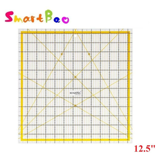 Regla cuadrada de acrílico para acolchado de 31,7 cm: ideal para diseño, corte y costura profesional de ropa. Duradera y antideslizante. 