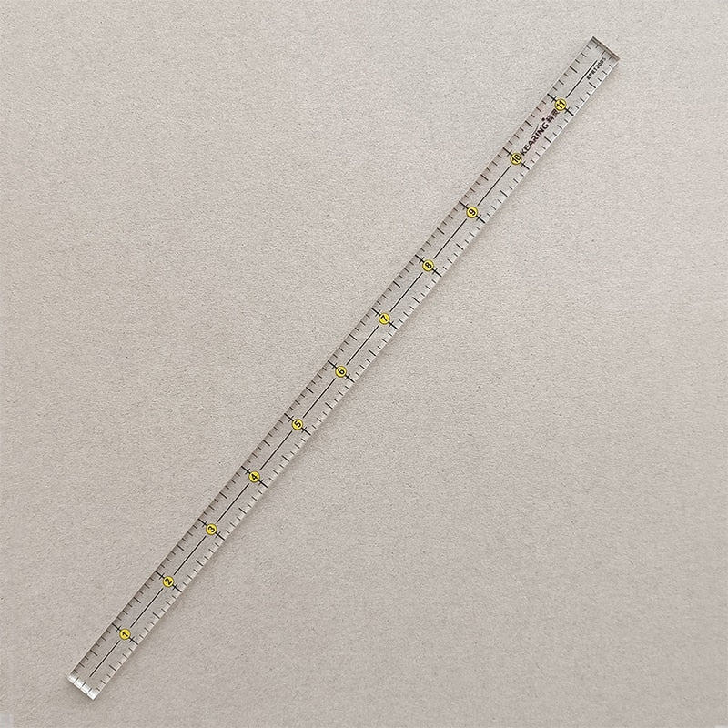 Regla de costura acrílica fina de 12 pulgadas para patchwork - Herramienta de sastrería de precisión 