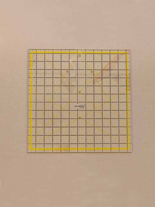 1 regla cuadrada de acrílico para patchwork de 12,5 pulgadas 