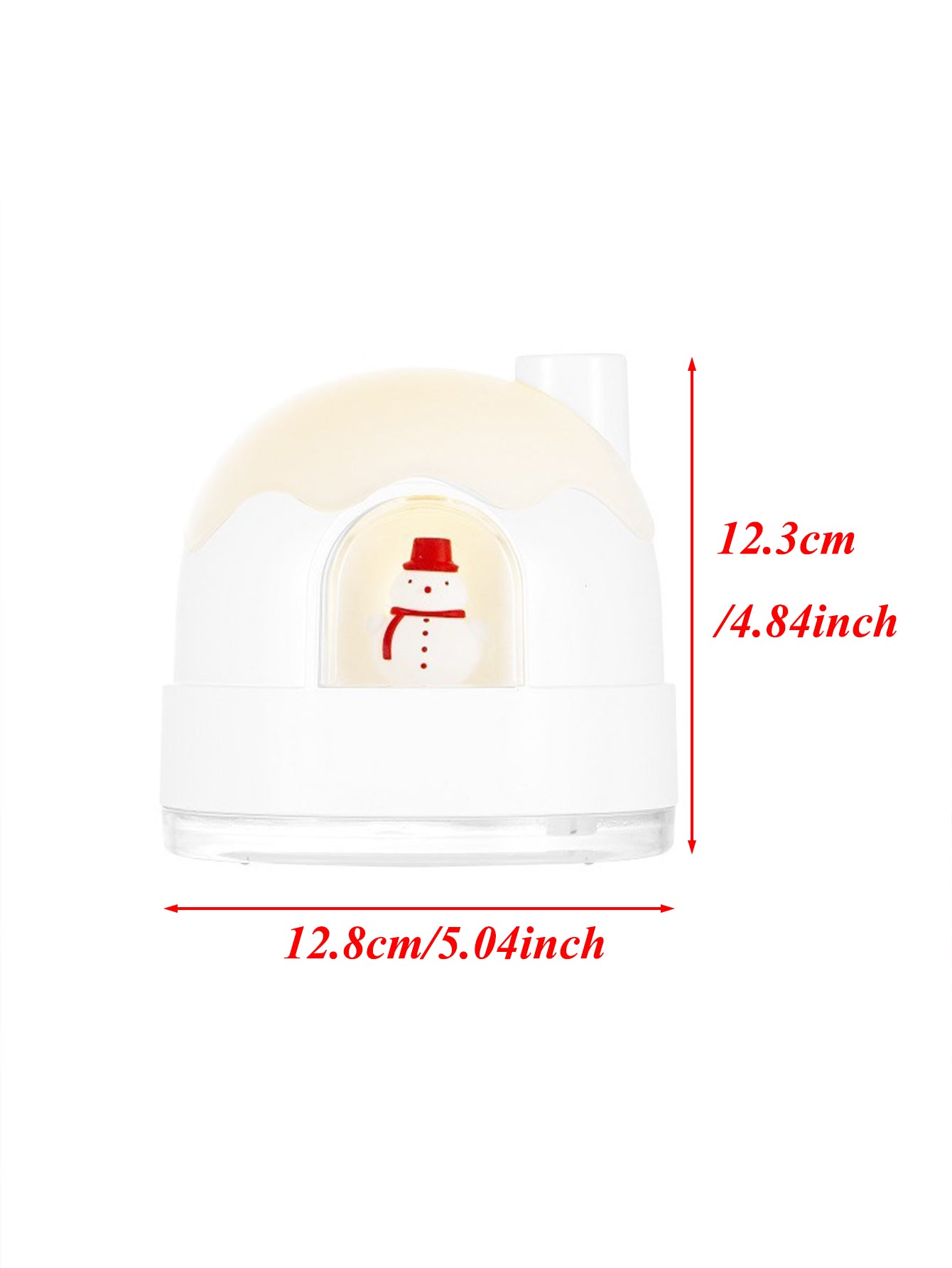 Cute Snow Igloo-Shaped Night Light Humidifier, USB Silent Home Bedroom Humidifier, Mini Desktop Air Moisturizer for Office