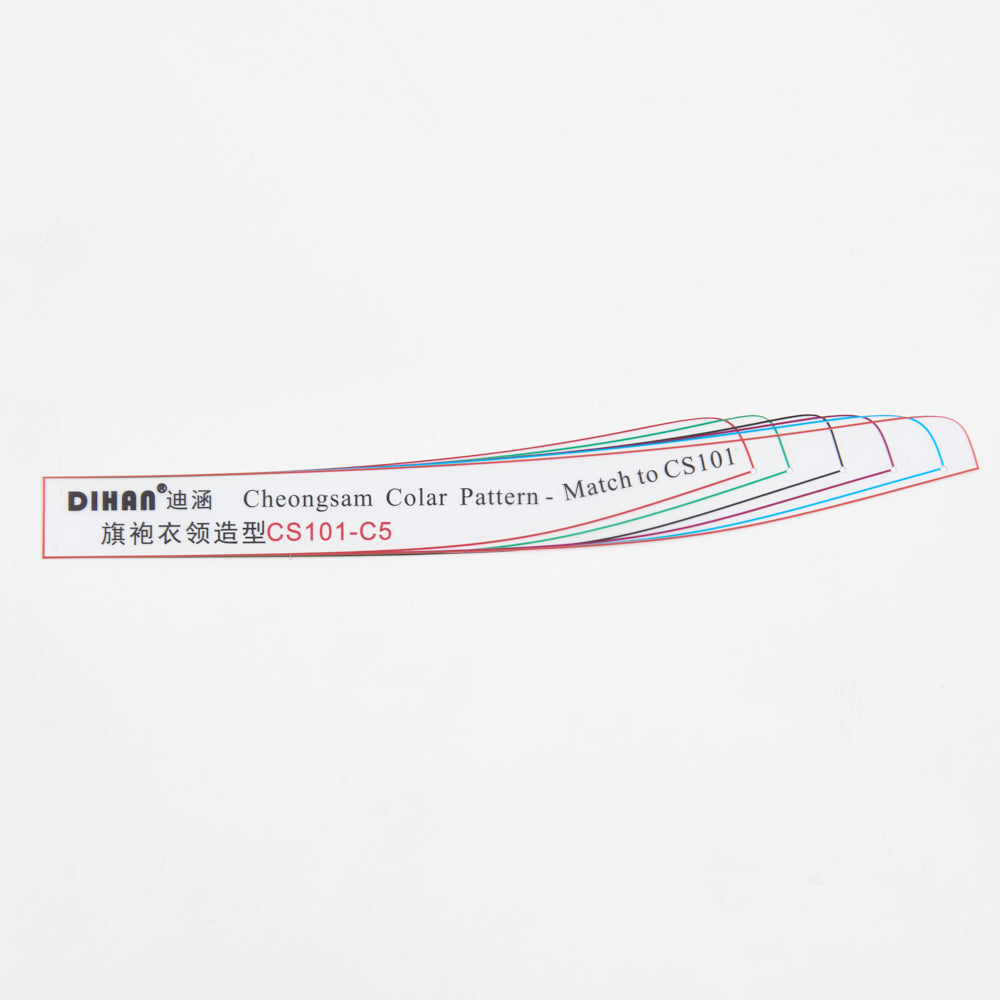 Cheongsam Mandarin Collar Pattern Template Set (6 Styles) – CS101-C, Multi-Size Transparent Plastic Sewing Pattern
