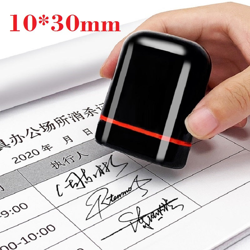 Custom Portable Handwritten Authorised Signatory Stamp Signature Seal - Self-Inking Clear Impression, Thousands of Uses with One Ink Refill
