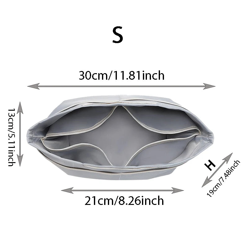 Bolsa interior grande y pequeña, bolsa interior de almacenamiento con asa larga, bolsa interior de nailon BIB-LC