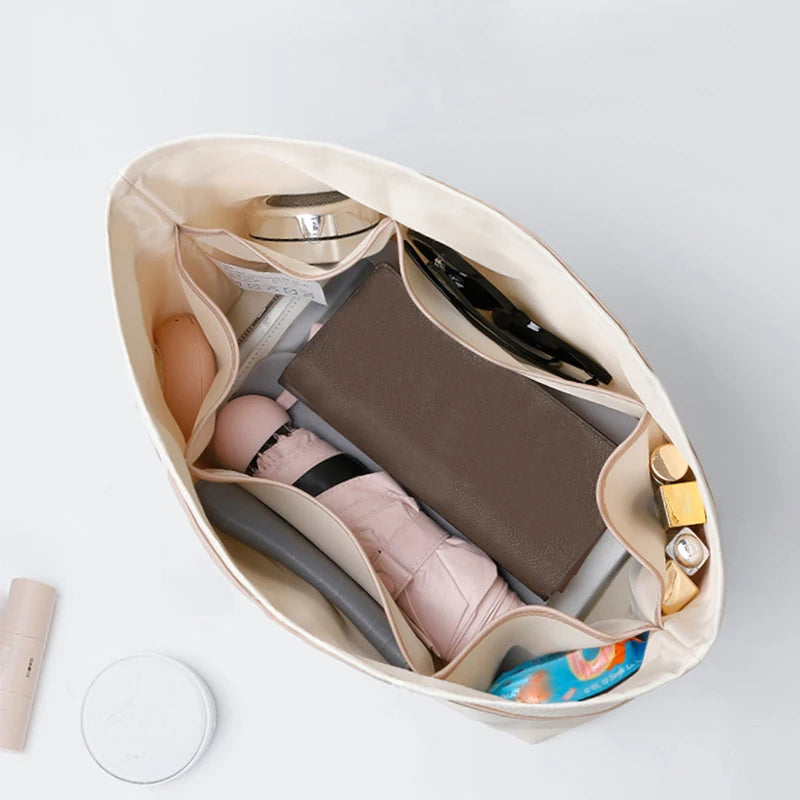 Bolsa interior grande y pequeña, bolsa interior de almacenamiento con asa larga, bolsa interior de nailon BIB-LC