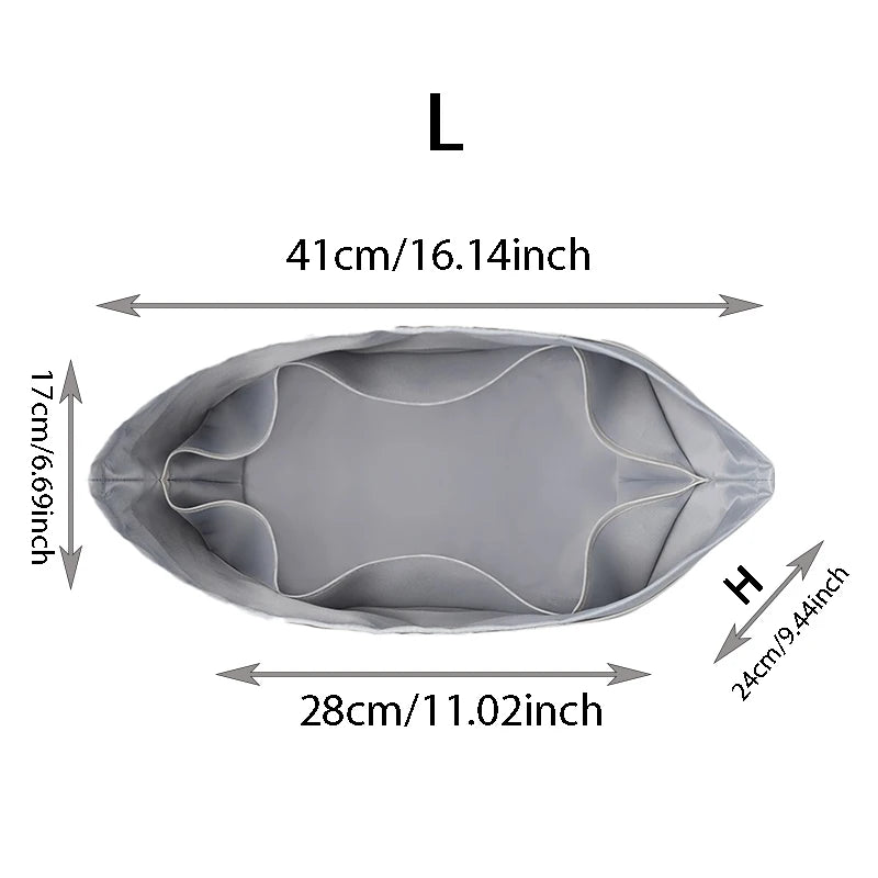 Bolsa interior grande y pequeña, bolsa interior de almacenamiento con asa larga, bolsa interior de nailon BIB-LC