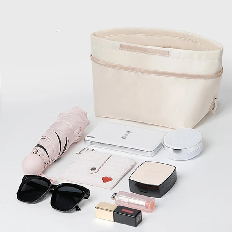 Bolsa interior grande y pequeña, bolsa interior de almacenamiento con asa larga, bolsa interior de nailon BIB-LC