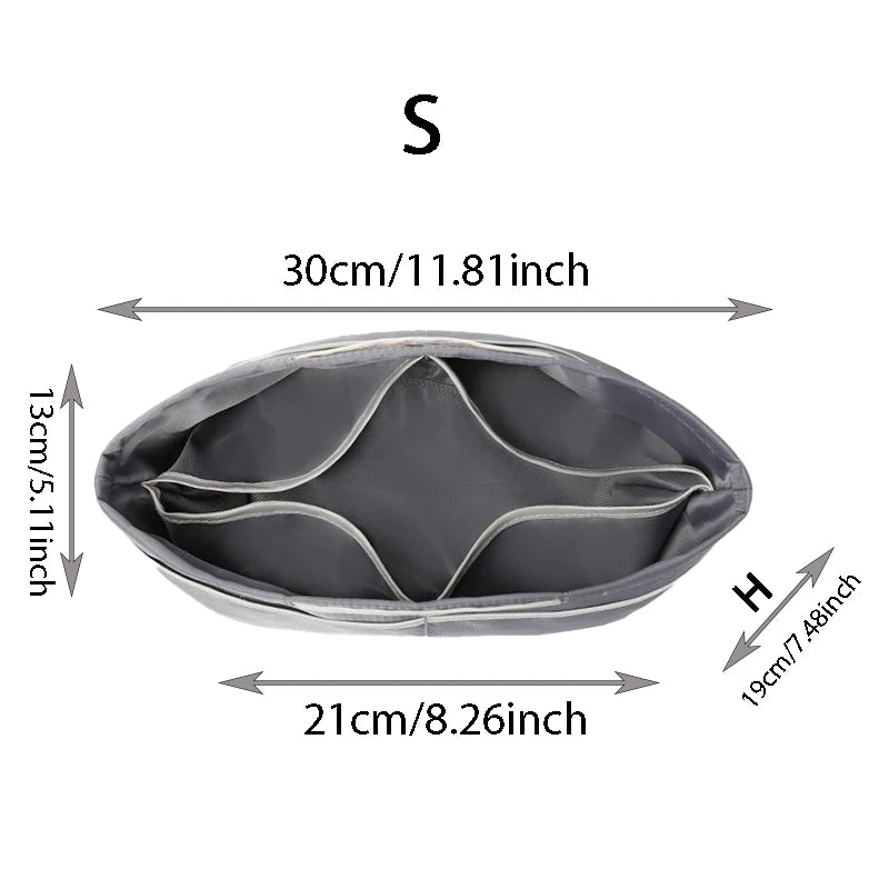 Bolsa interior grande y pequeña, bolsa interior de almacenamiento con asa larga, bolsa interior de nailon BIB-LC