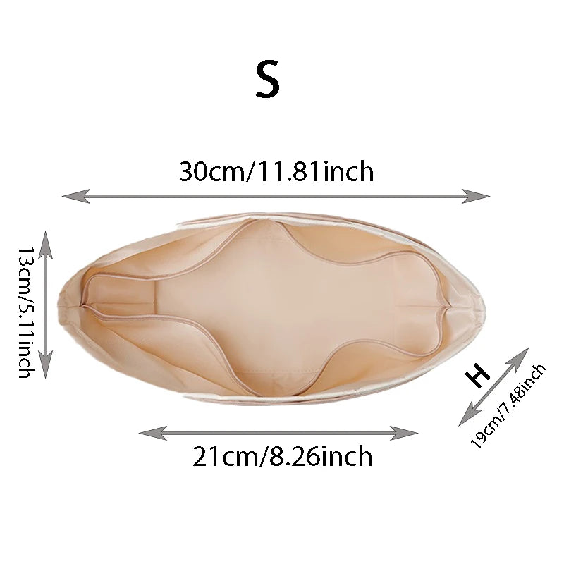 Bolsa interior grande y pequeña, bolsa interior de almacenamiento con asa larga, bolsa interior de nailon BIB-LC