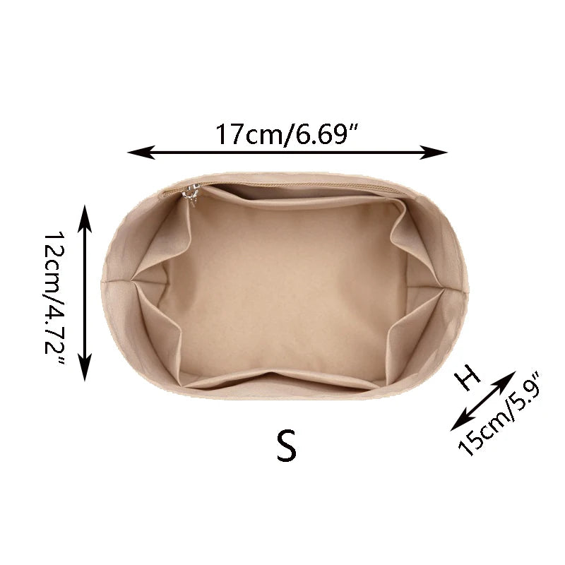 Luxury Handbag Organizer Insert Bucket Bag: Stylish and Functional Bag Organizer Rice Coffee