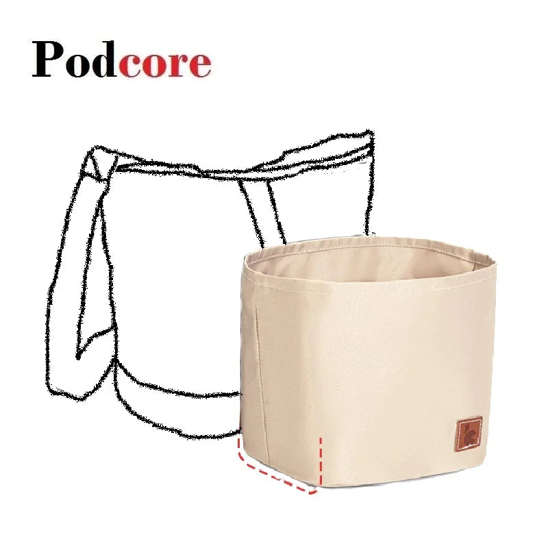 Luxury Handbag Organizer Insert Bucket Bag: Stylish and Functional Bag Organizer Rice Coffee
