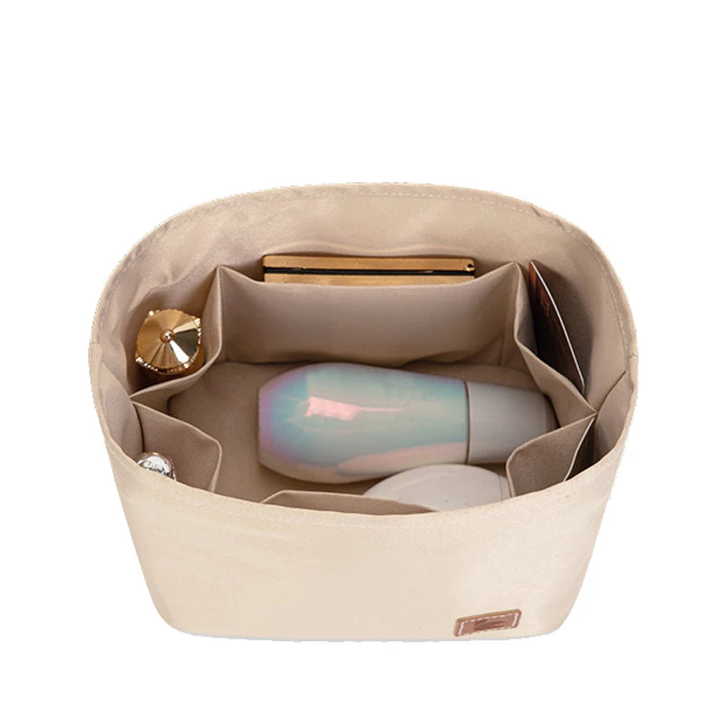 Luxury Handbag Organizer Insert Bucket Bag: Stylish and Functional Bag Organizer Rice Coffee