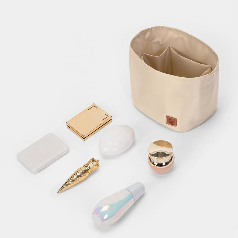 Luxury Handbag Organizer Insert Bucket Bag: Stylish and Functional Bag Organizer Rice Coffee