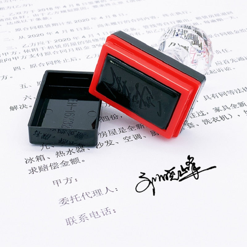 Custom Portable Handwritten Authorised Signatory Stamp Signature Seal - Self-Inking Clear Impression, Thousands of Uses with One Ink Refill