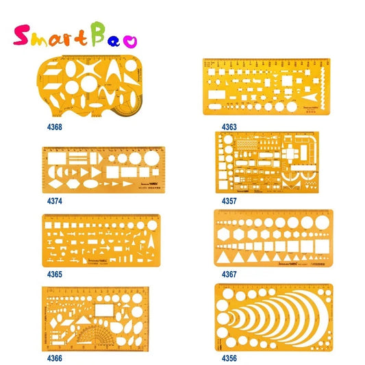 Kit de regla de dibujo de plástico Clocore, regla de dibujo geométrico para dibujar ilustraciones y arquitectura. Venta al por mayor.