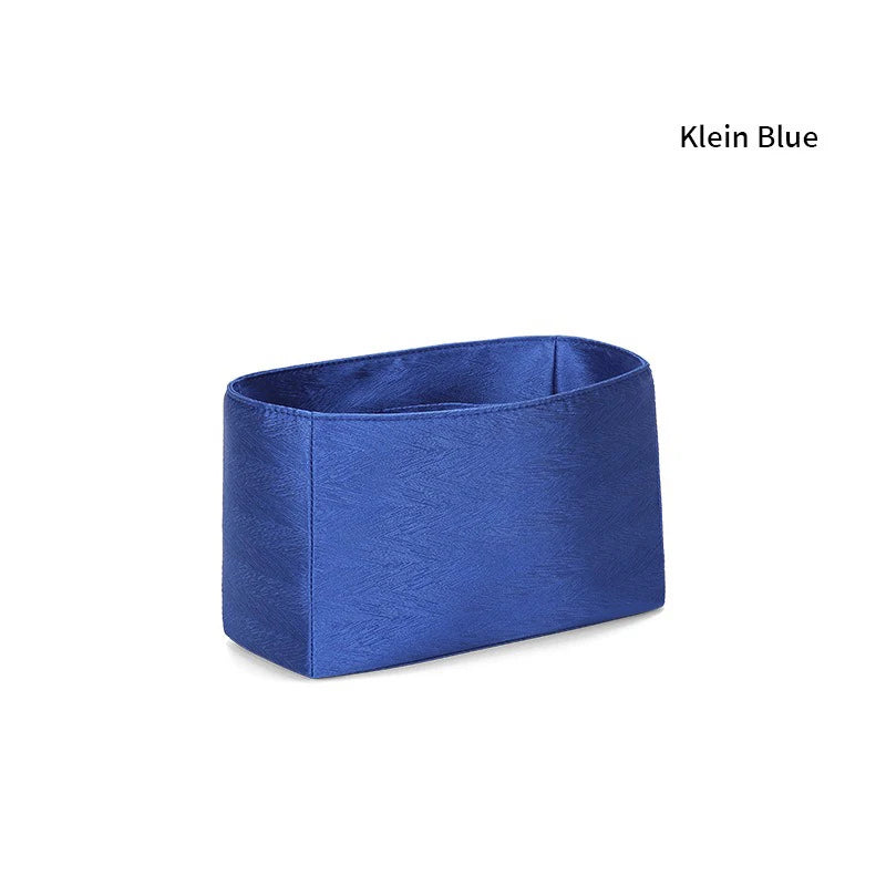 Organizador de inserción premium: bolsa de maquillaje y almacenamiento de satén de sarga de lujo, organizador multiusos para bolsos con estructura de soporte y protector de forro para bolsos de mano, bolsos de diseñador y bolsos de mano.