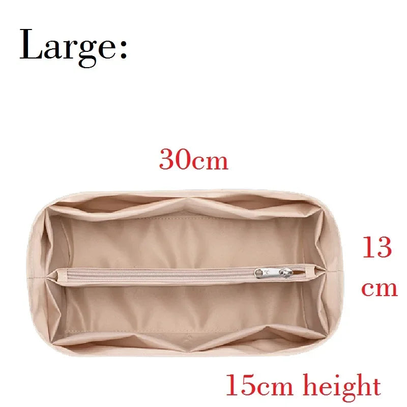 Clocore Fashion Satin Insert Bag for Birkin Handbag Size 25 30 35 Purse Organizer Insert & Tote Shaper Perfect Accessories for Your Bag