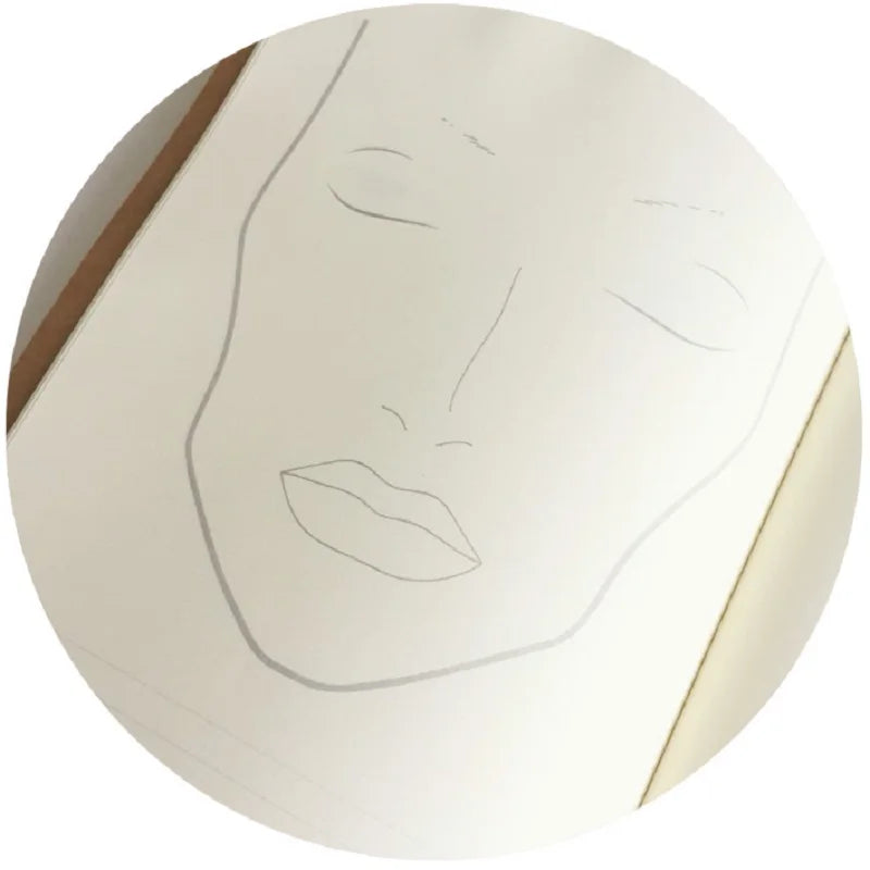 Clocore A4 Facechart Paper Makeup Notebook Professional Makeup Artist Practice Template Make Up Drawing Book, 30 Sheets Paper