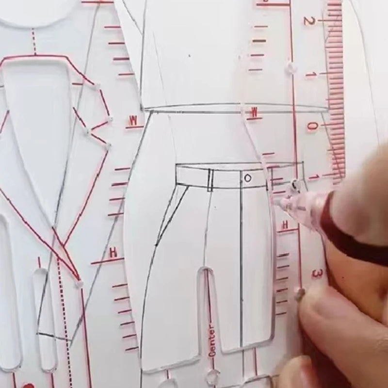 Plantilla de croquis de diseño de moda de Clocore: regla de ilustración de moda para principiantes, perfecta para dibujar ropa y a mano. 