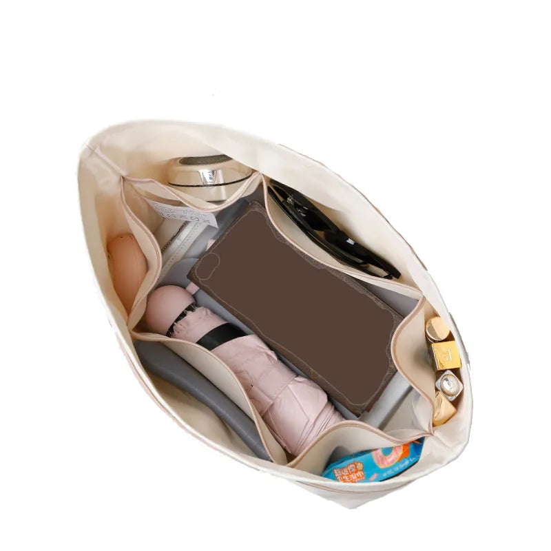 Purse Organizer Insert for Handbags – Lightweight Nylon Tote Bag Organizer for Longchamp Le Pliage (Large/Medium/Small), Non-Slip, Odorless, Washable, Custom Fit, Multi-Pocket Storage