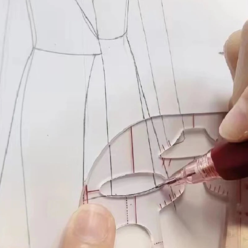 Plantilla de croquis de diseño de moda de Clocore: regla de ilustración de moda para principiantes, perfecta para dibujar ropa y a mano. 