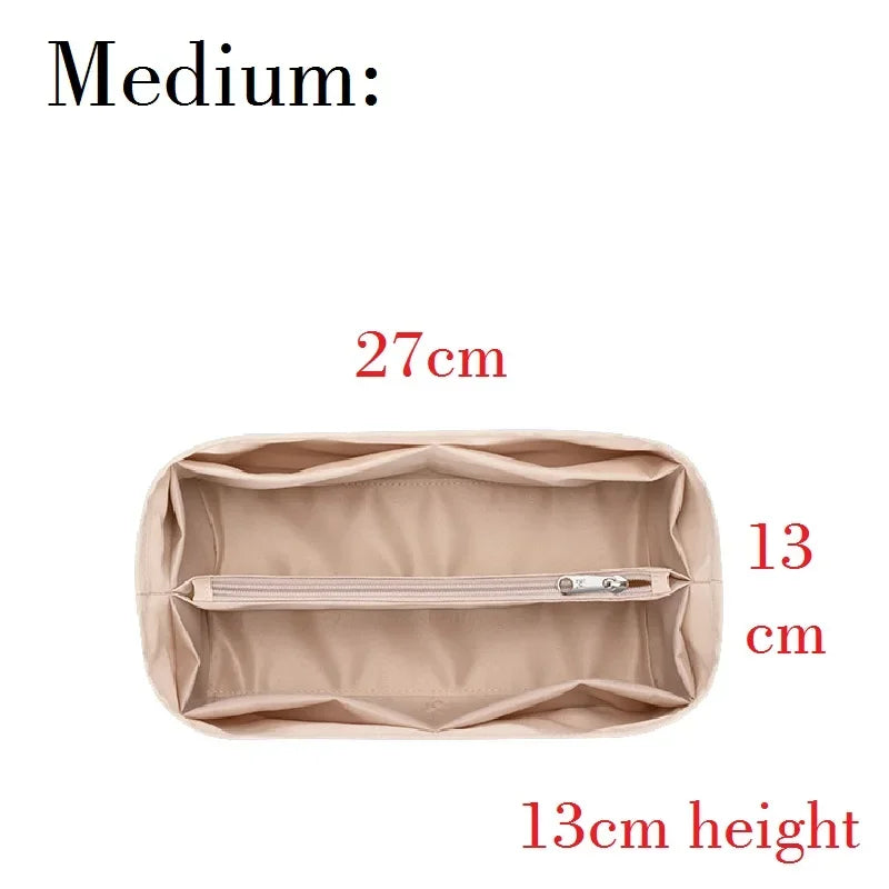 Clocore Fashion Satin Insert Bag for Birkin Handbag Size 25 30 35 Purse Organizer Insert & Tote Shaper Perfect Accessories for Your Bag