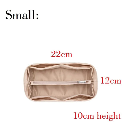 Clocore Fashion Satin Insert Bag for Birkin Handbag Size 25 30 35 Purse Organizer Insert & Tote Shaper Perfect Accessories for Your Bag