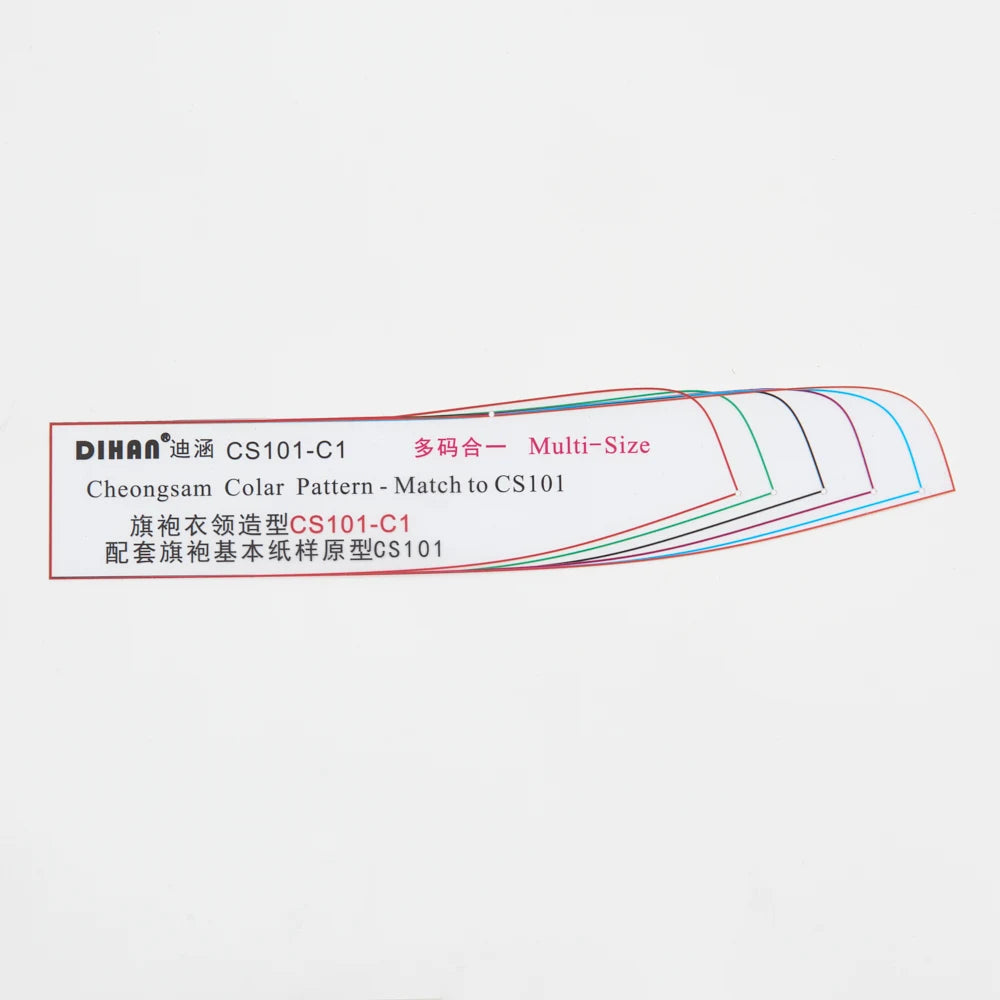 Clocore Transparent Plastic Template for The Transformation of The Cheongsam Stand-up Collar.CS101-