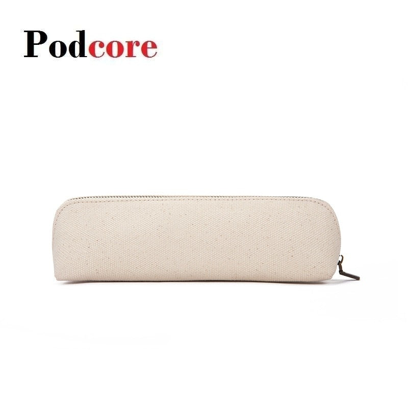 Estuche de lona con cremallera