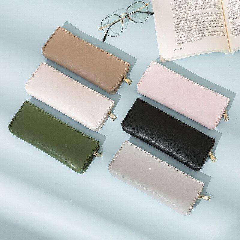 Smartbao Black Leather Pencil Pouch