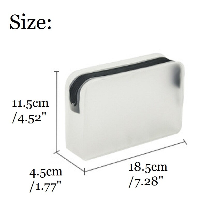 Customized-Transparent Cosmetic Bag with Zipper Small Woman Cosmetic Bag Organizer