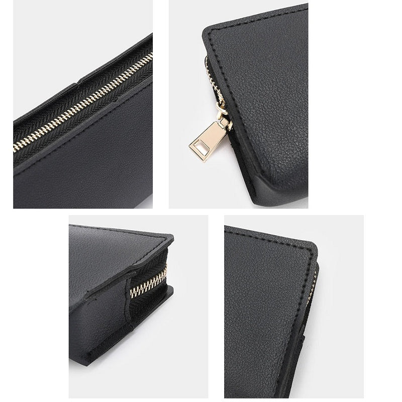 Smartbao Black Leather Pencil Pouch
